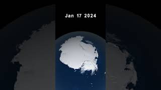 Le 20 février 2024 la banquise antarctique a officiellement atteint son étendue minimale de lannée [upl. by Lairbag321]