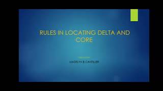 RULES IN LOCATING CORE AND DELTA [upl. by Prochora]