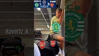 Sporting cp vs Arsenal 15 UCL trending Arsenal [upl. by Jamin]