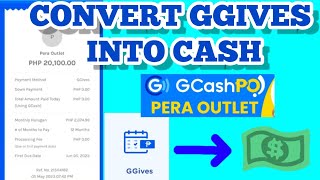 EASY WAY TO CONVERT GCASH GGIVES INTO CASH  HOW TO CONVERT GGIVES LOAN INTO CASH [upl. by Hetty115]