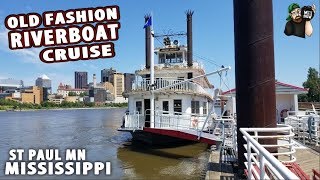 REAL LIFE STERNWHEELER PADDLE RIVER BOAT CRUISE  Mississippi Riverboat Cruise [upl. by Llennyl]