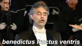 ANDREA BOCELLI AVE MARIA SCHUBERT Lyrics  traduzione [upl. by Ennoval]