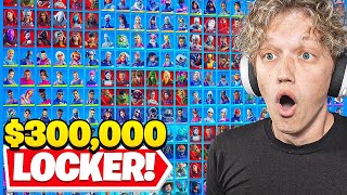 I Toured The Most EXPENSIVE Fortnite Locker 300000 [upl. by Eichman]