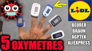 oxymètre de pouls doigt LIDL SILVERCREST  comparatif BEURER BRAUN AGPTEK et ALIEXPRESS Oximeter [upl. by Duthie]