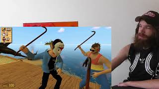 Gmod Death Run Funny Moments  Summer Island Shark Attacks CRAZY REACTION [upl. by Aljan]