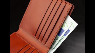 Bifold Wallet Buttero Leather Cognac EURO [upl. by Maiah231]