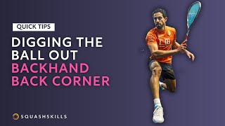 Squash tips Back Corners Coaching Session With Jesse Engelbrecht  Digging out [upl. by Pliam662]