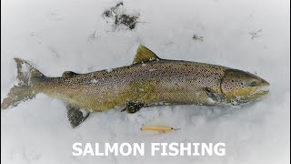 Žieminė lašišų žūklė  Winter salmon fishing [upl. by Aninat883]