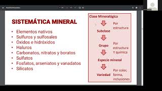 Unidad 3 Parte II  Mineralogía y Sistemática Mineral [upl. by Assirak252]