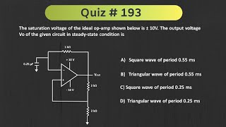 Quiz  193 Astable Multivibrator using Opamp [upl. by Etnoid]