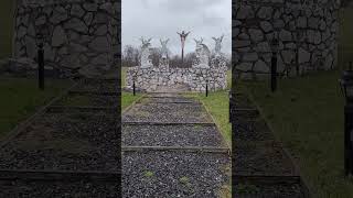 Interesting Gravesite with Boxed Jesus and Manger Scene in MA cemetery [upl. by Mcdonald]