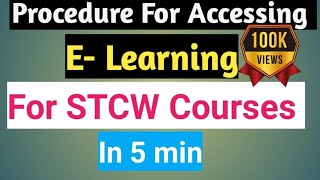 E Learning Procedure For STCW Modular Courses for seafarer Full Explanation as per DG Shipping [upl. by Maurie]