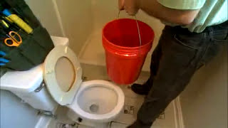 How to Drain a Toilet Bowl Before Removal  Todays Homeowner with Danny Lipford [upl. by Cyrie497]