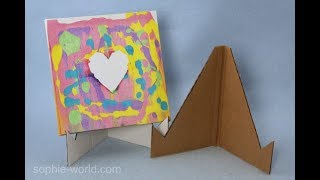 How to Make an Easel from Recycled Cardboard  Sophies World [upl. by Zacarias]