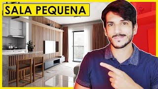 SALA PEQUENA  10 DICAS PARA DECORAR DE FOMA SIMPLES E FÁCIL [upl. by Atinaj]