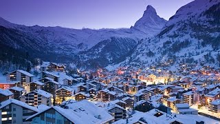 Swiss Alps Ski VILLAGE Zermatt Switzerland [upl. by Simetra]