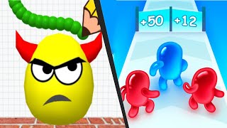 Draw to Smash VS Join Blob clash 3D  All Levels SpeedRun Gameplay [upl. by Teriann966]