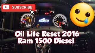 How to Perform Oil Life Reset 2016 Dodge Ram 1500 eco diesel [upl. by Ingaberg471]