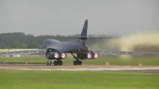 Rockwell B1 Lancer Nuclear Bomber take off RAF Fairford 9June2017 643a [upl. by Nitsruk438]