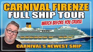 CARNIVAL FIRENZE FULL WALKTROUGH SHIP TOUR [upl. by Mccoy]