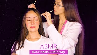 ASMR Lice Check  RolePlaying  Hair Brushing Ultra Relaxing Hair Play with Soft Whispers Tingly [upl. by Jermyn]