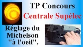 TP Concours Centrale Supélec  réglage à loeil du Michelson [upl. by Old]