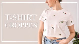 TShirt einfach kürzen  croppen amp säumen für AnfängerInnen Schritt für Schritt I NähBasics 4 [upl. by Audrie]