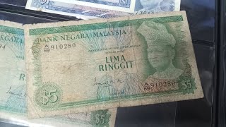 Telah terjual Jualan wang kertas LIMA RINGGIT siri 2 tahun 1972 [upl. by Lerner]