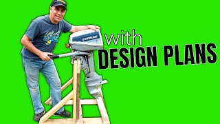 How to Build an Outboard Motor Stand  Design Plan and Measurements [upl. by Cristy960]