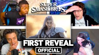 All Reactions to Sephiroth Reveal Trailer  Super Smash Bros Ultimate [upl. by Anikal]