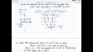 matematika111 A AP Precalculus The Remainder and Factor Theorems [upl. by Atibat791]