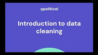 Introduction to Data Cleaning [upl. by Cowey566]