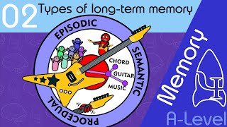 Types of long term memory AQA ALevel [upl. by Travax52]