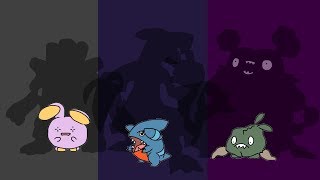 Animated Pokemon Evolutions Whismur Gible Trubbish [upl. by Nett]