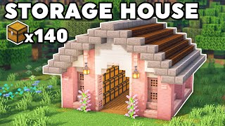 Minecraft Cherry Blossom Storage House Tutorial [upl. by Radnaxela210]