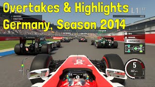 F1 2015  Career Mode Part 10 Germany Season 2014 Overtakes amp Highlights Compilation [upl. by Irok]