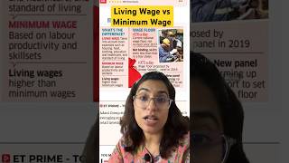 Prelims 2024 Must Know Difference between Living Wage and Minimum Wage [upl. by Harman98]