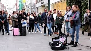 Allie Sherlock busking on Grafton Street today [upl. by Abel811]