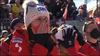 HORROR Crash of Cornelia Hütter AUT  Ski Weltcup Crans Montana SUI [upl. by Annirak]