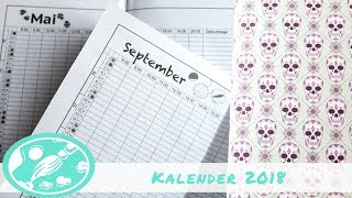 Kalender 2018  PDF zum ausdrucken Heft selber binden DIY [upl. by Amandy]