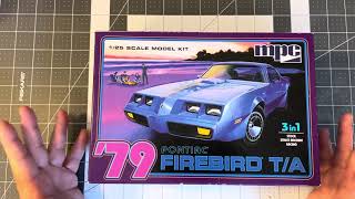 Kit Unboxing MPC 1979 Pontiac Firebird Trans Am [upl. by Kermie]