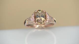 300 ct Csarite amp 12 cttw Diamond Ring 14K Gold on QVC [upl. by Odnalra185]