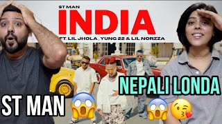 INDIAN REACTS ST MAN FT LIL JHOLA  YUNG 22 amp LIL NORZZA  INDIA SONG [upl. by Nas]