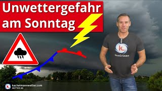 Unwettergefahr am Sonntag Kaltfront räumt Hitze ab das Auf und Ab geht weiter [upl. by Jaymie707]