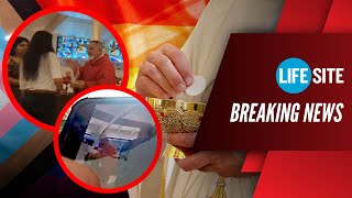 Catholic Priest Faces Criminal Charge Over Bite Defense of the Eucharist from Angry Lesbian [upl. by Nanete948]