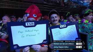 Michael van Gerwen vs Jonny Clayton  Quarterfinal  New Zealand Darts Masters 2022 [upl. by Darwin]