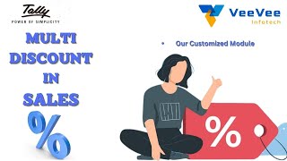 Multi Discount in Sales  TDL  Tally Prime  Tamil  VeeVee Infotech [upl. by Airamat]