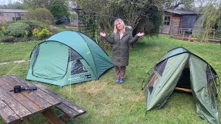 Two Budget tents OEX Hyena 2 and EUROHIKE Cairns DLX 2 which is best for Her indoors [upl. by Rafael406]