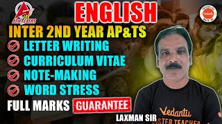 AP amp TS Inter 2nd Year English  IPE 2024  Inter Exams 2024  Inter English  Laxman Sir [upl. by Gaiser]