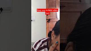 How to hide white hair without dying  cover white hair without dying shorts short ytshortsindia [upl. by Jojo]